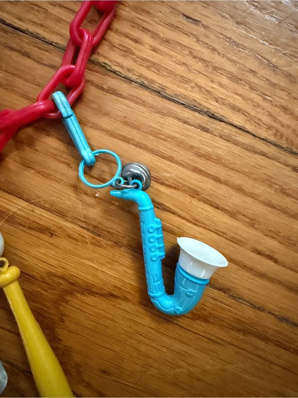 Vintage plastic bell Charm Necklace/belt
